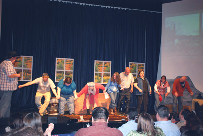 The cast takes a bow.