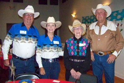 Guests dress western style.