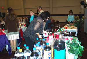 A variety of drinks allows people to enjoy the evening.