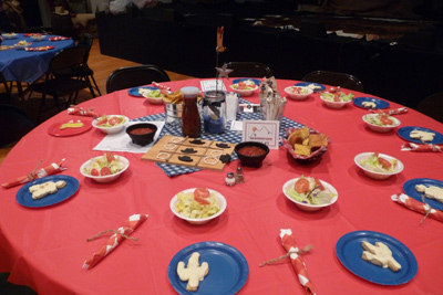 Western table decor to match the script